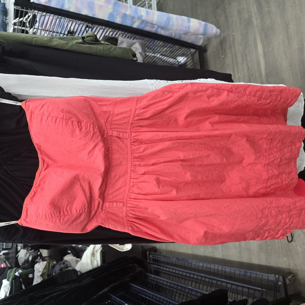 Guess Vibrant Coral Strapless Dress